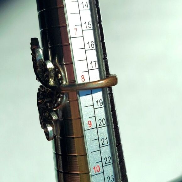 Vintage Art Deco Leaf Filigree Ring Size 8 - Picture 11 of 14